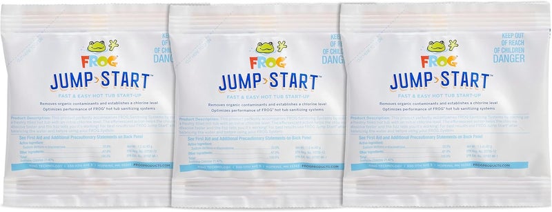 Frog Jump Start for Hot Tubs - Start-Up Chlorine Shock Removes Organic Contaminants & Establishes Chlorine Level - Hot Tub Set Up & Treatment - 3 Pack - Image 1